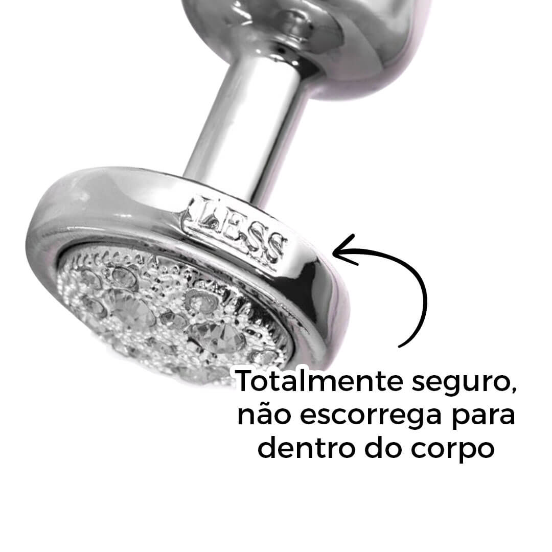 Plug Anal Leve sem Metal Pedra Prata - Pequeno Feito em ABS - Imagem 11