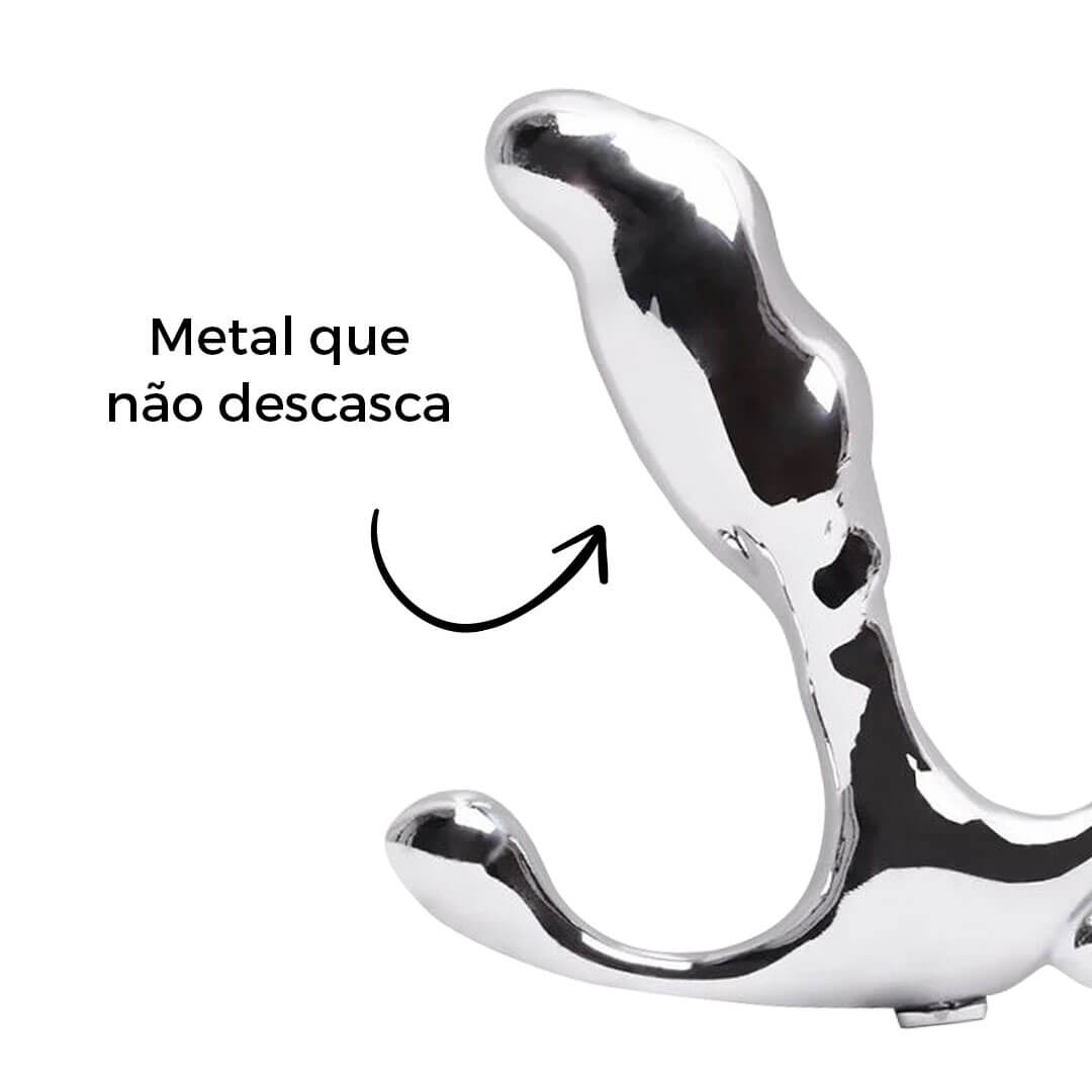 Massageador de Próstata Metal 8cm x 2,3cm Prata - Imagem 11