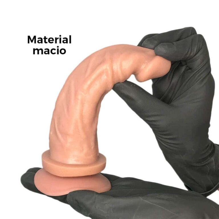 Pênis Médio 16cm x 3,4cm Bege com Ventosa - Imagem 7