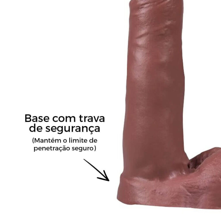 Pênis Médio 17cm x 3,5cm Marrom com Escroto - Imagem 12