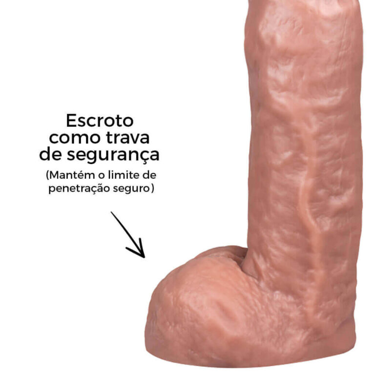 Pênis Grande 22cm x 5,3cm Bege com Escroto - Imagem 12