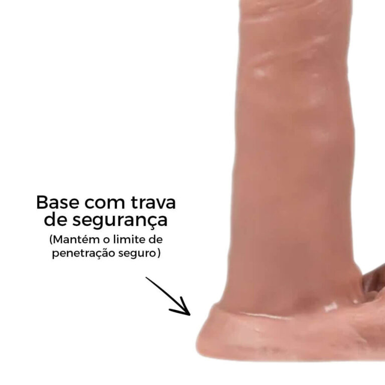 Pênis Médio 17cm x 3,5cm Bege com Escroto - Imagem 12