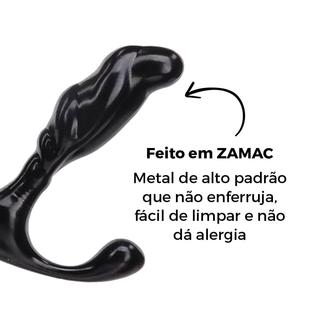 Massageador de Próstata Metal 8cm x 2,3cm Preto - Imagem 11