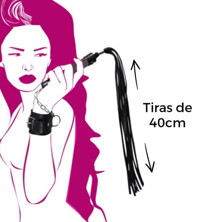 Bracelete com Chicote 10 tiras 40cm - Imagem 6
