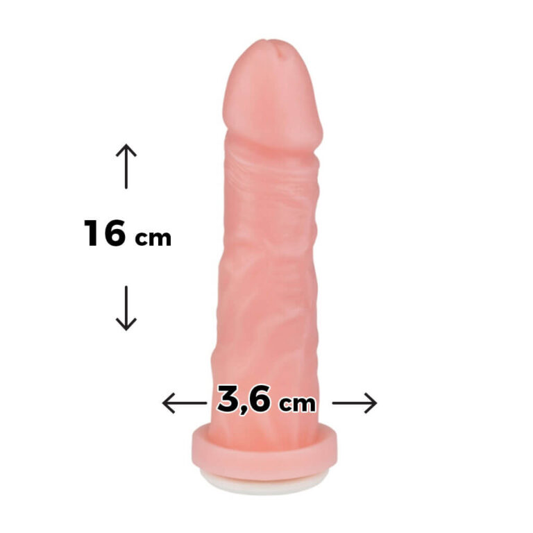 Pênis Médio 16cm x 3,6cm Cyberskin com Vértebra Interna - Imagem 3