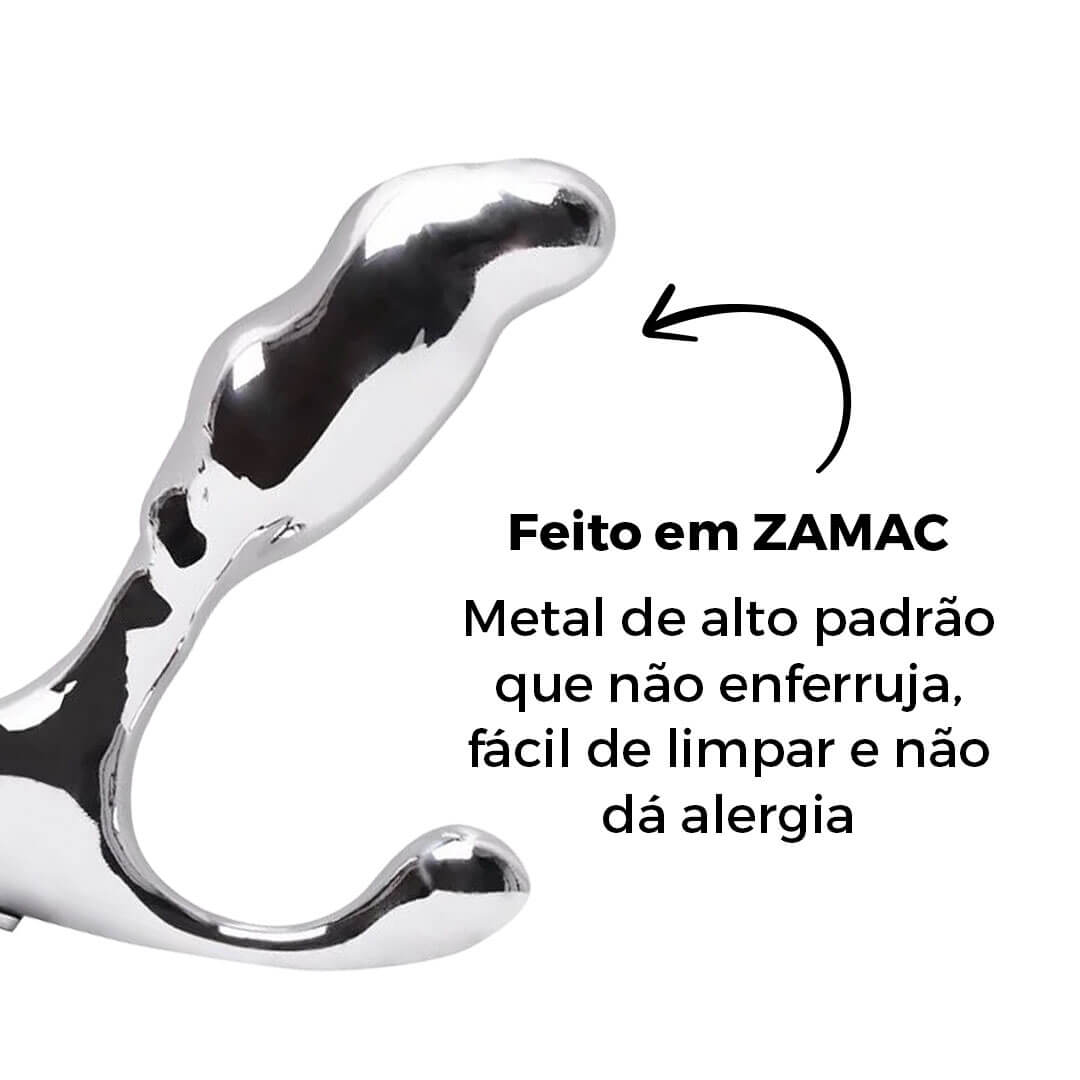 Massageador de Próstata Metal 8cm x 2,3cm Prata - Imagem 12