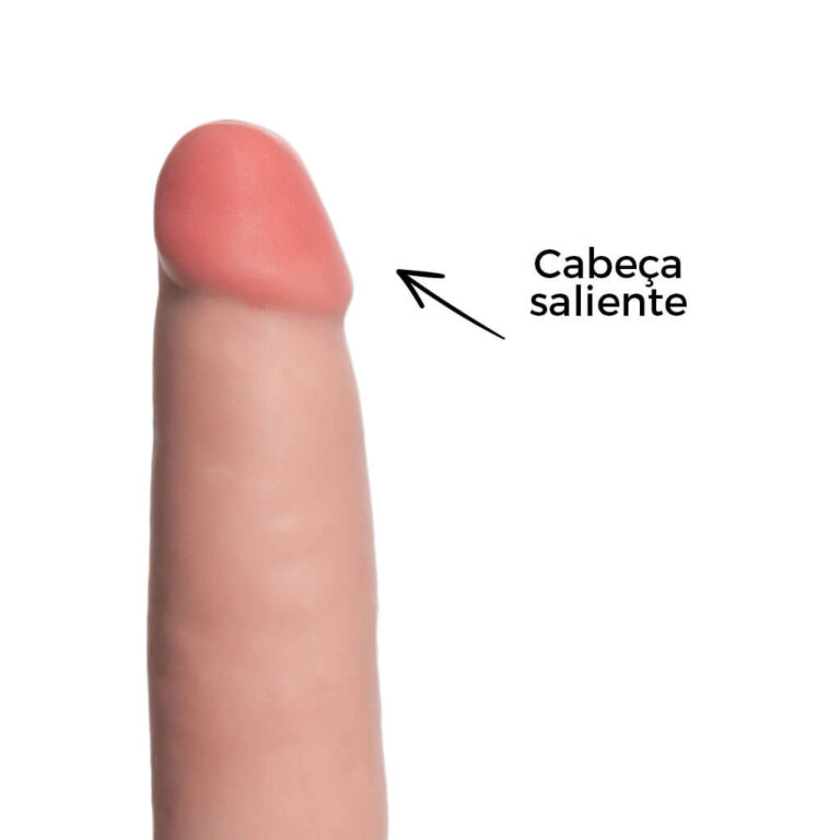 Pênis Médio 15,5cm x 3,5cm Realista Cyberskin Bege com Ventosa - Imagem 11