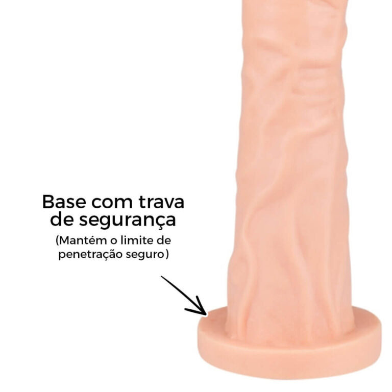 Pênis Grande 19cm x 3,8cm Bege - Imagem 9