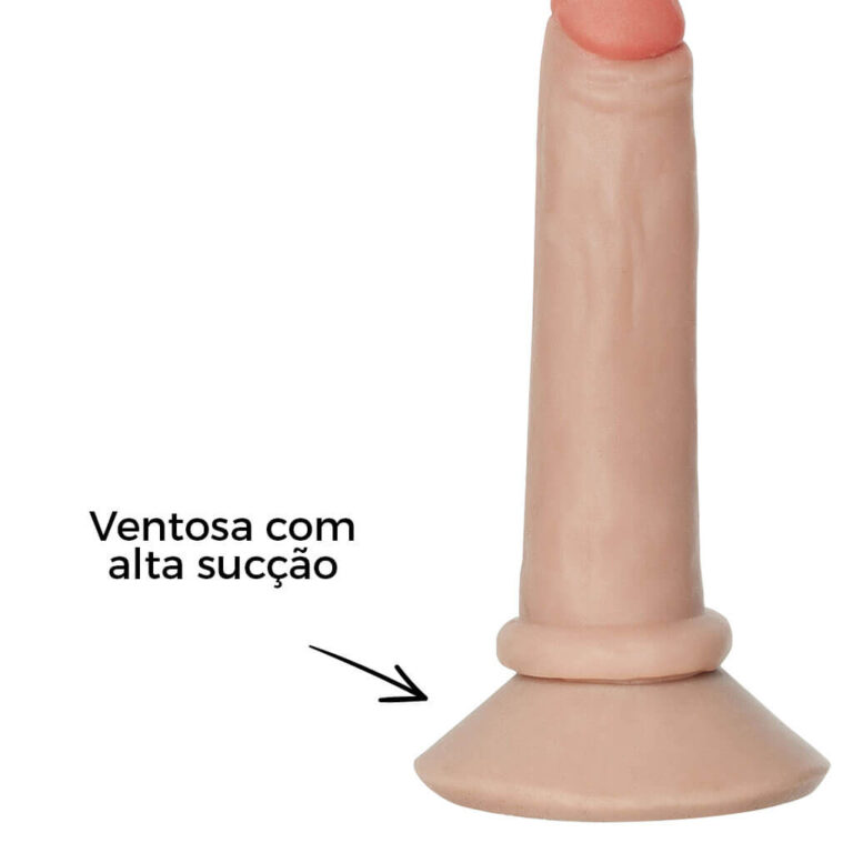 Pênis Pequeno 14cm x 2,5cm Realista Cyberskin Bege com Ventosa - Imagem 12