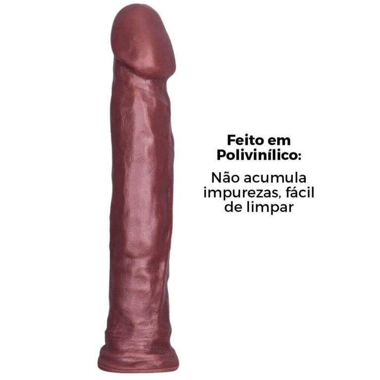 Pênis Grande 27,5cm x 5cm Marrom - Imagem 9