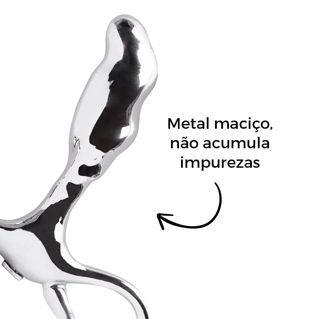 Massageador de Próstata Metal 8cm x 2,3cm Prata - Imagem 10