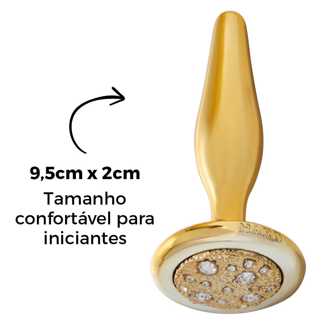 Plug Anal Fininho Dourado para Iniciantes IUPI - Feito em Metal - Imagem 9