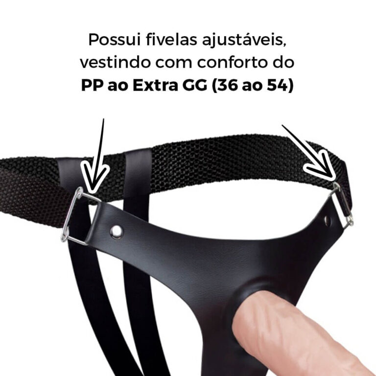 Cinta Peniana Grande 19cm x 3,8cm Bege - Imagem 9