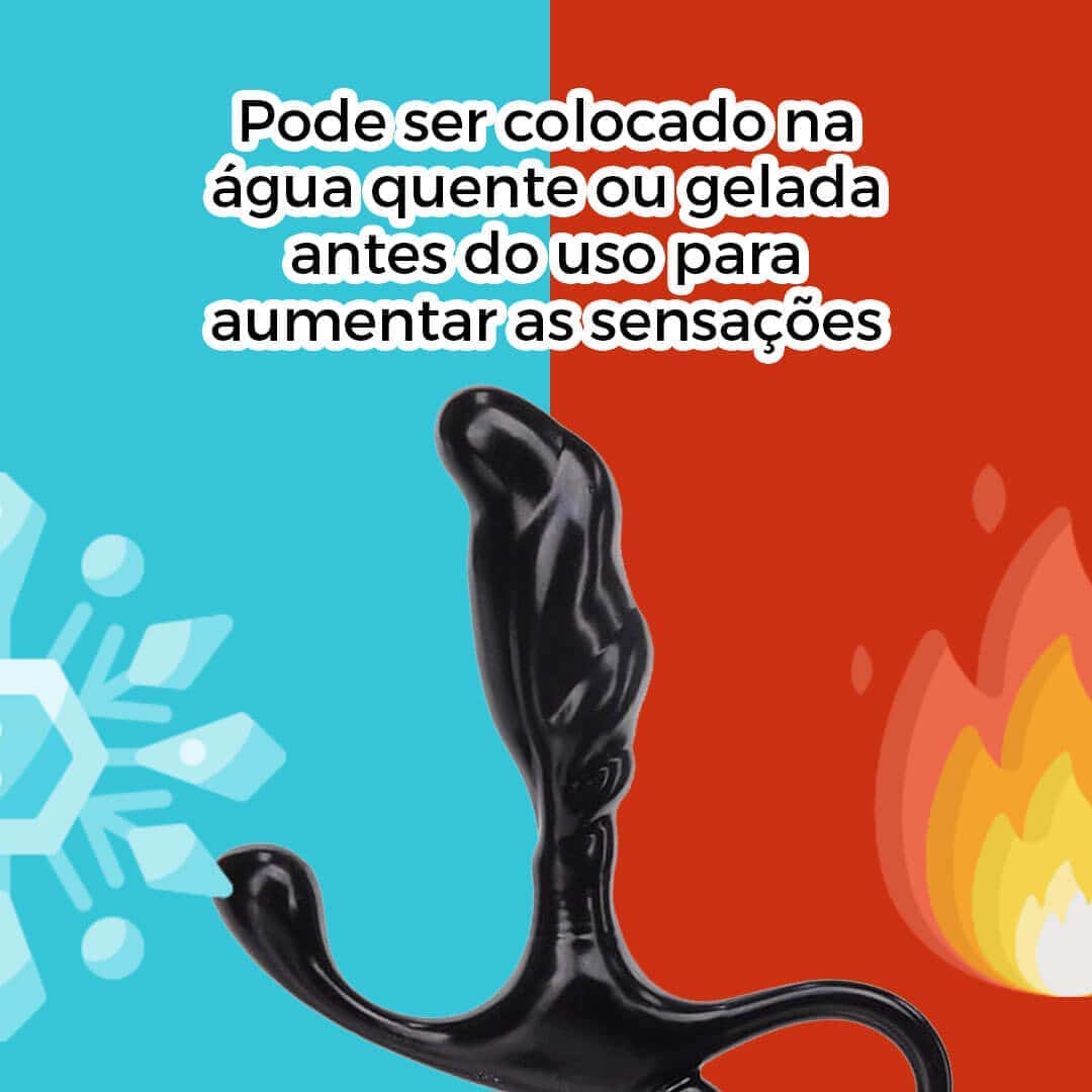 Massageador de Próstata Metal 8cm x 2,3cm Preto - Imagem 9