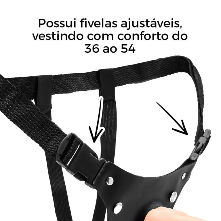 Cinta Peniana Realista Cyberskin 18,5cm x 4cm Bege - Imagem 10
