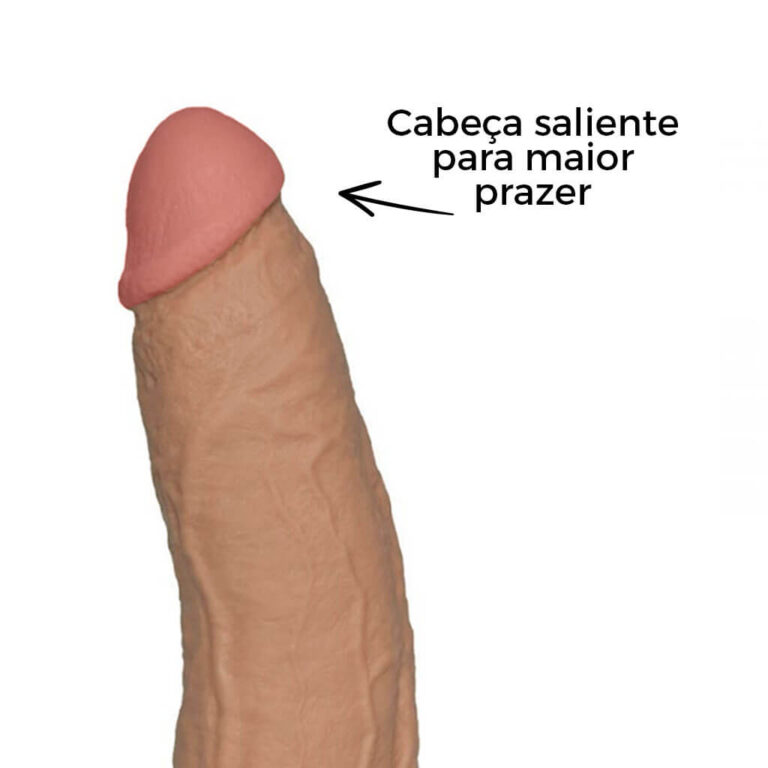 Pênis Grande 25cm x 6cm com Ventosa Bege - Imagem 12