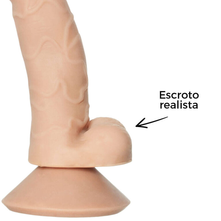 Pênis Pequeno 15cm x 3cm Realista Cyberskin Bege com Ventosa e Escroto - Imagem 12
