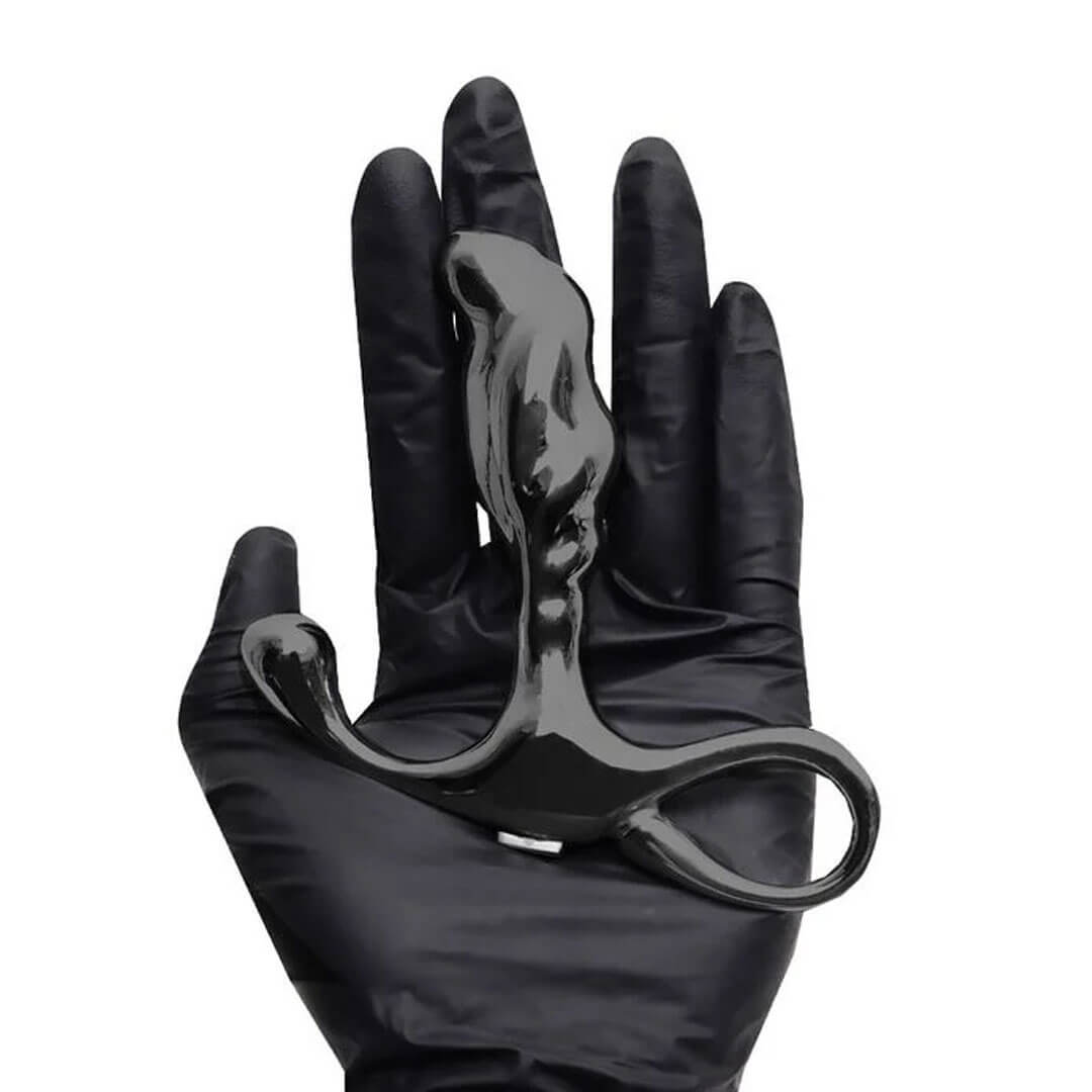 Massageador de Próstata Metal 8cm x 2,3cm Preto - Imagem 4