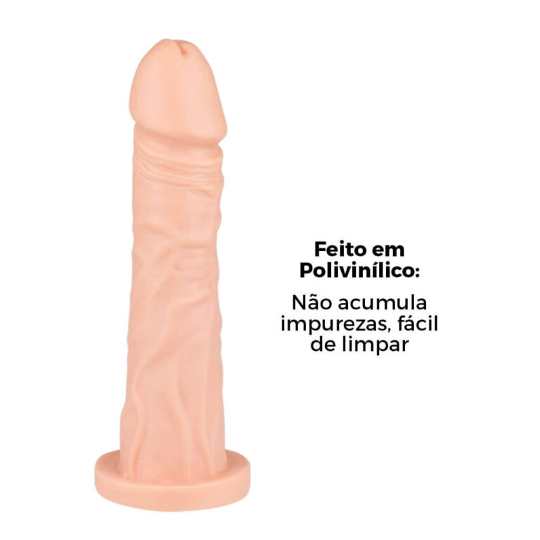 Pênis Grande 19cm x 3,8cm Bege - Imagem 8