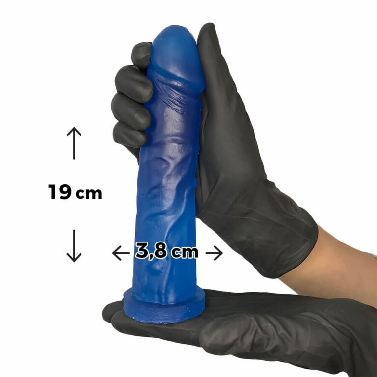 Pênis Grande 19cm x 3,8cm Colorido Azul - Imagem 3