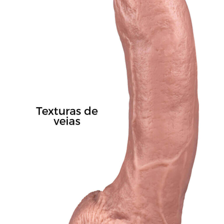 Pênis Grande 21,5cm x 4,7cm Bege com Escroto - Imagem 10