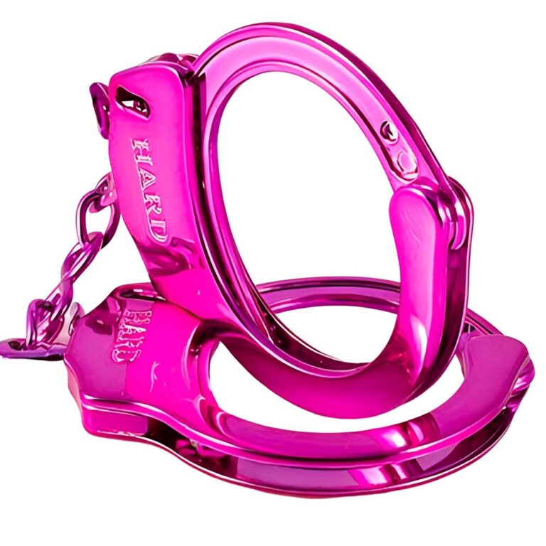 Algema de Metal Rosa com Chave