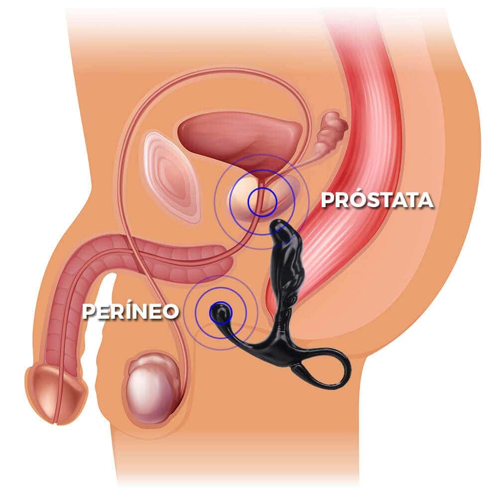 Massageador de Próstata Metal 8cm x 2,3cm Preto - Imagem 2