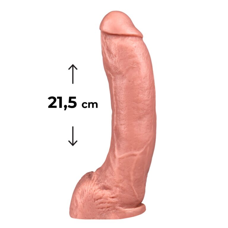 Pênis Grande 21,5cm x 4,7cm Bege com Escroto