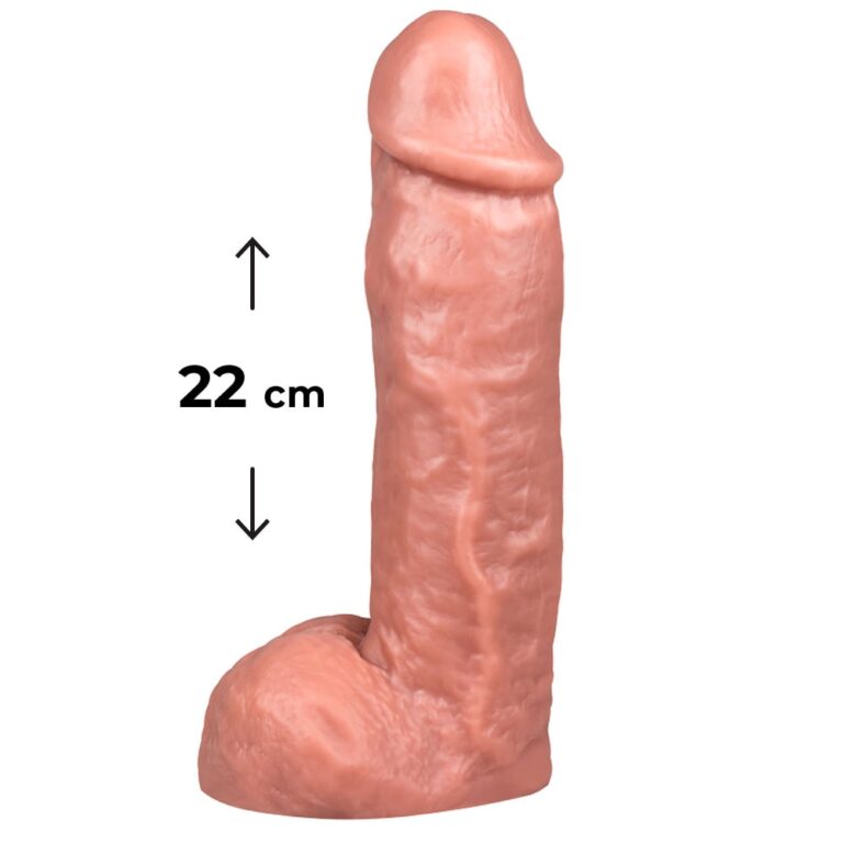 Pênis Grande 22cm x 5,3cm Bege com Escroto