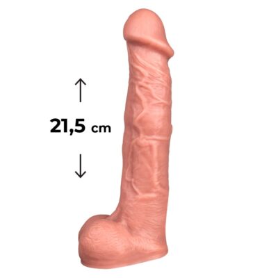 Pênis Grande 21,5cm x 4,5cm Bege com Escroto