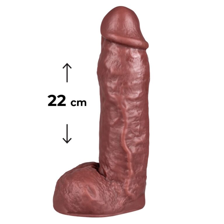 Pênis Grande 22cm x 5,3cm Marrom com Escroto