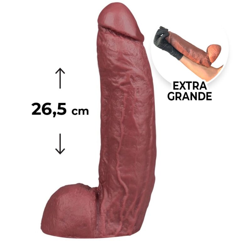 Pênis Grande 26,5cm x 6cm Marrom