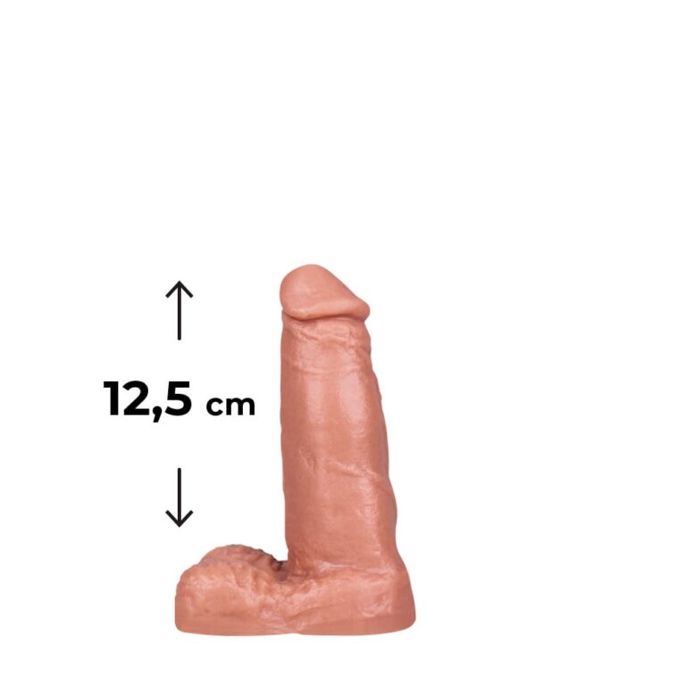 Pênis Pequeno 12,5cm x 3,2cm Bege com Escroto