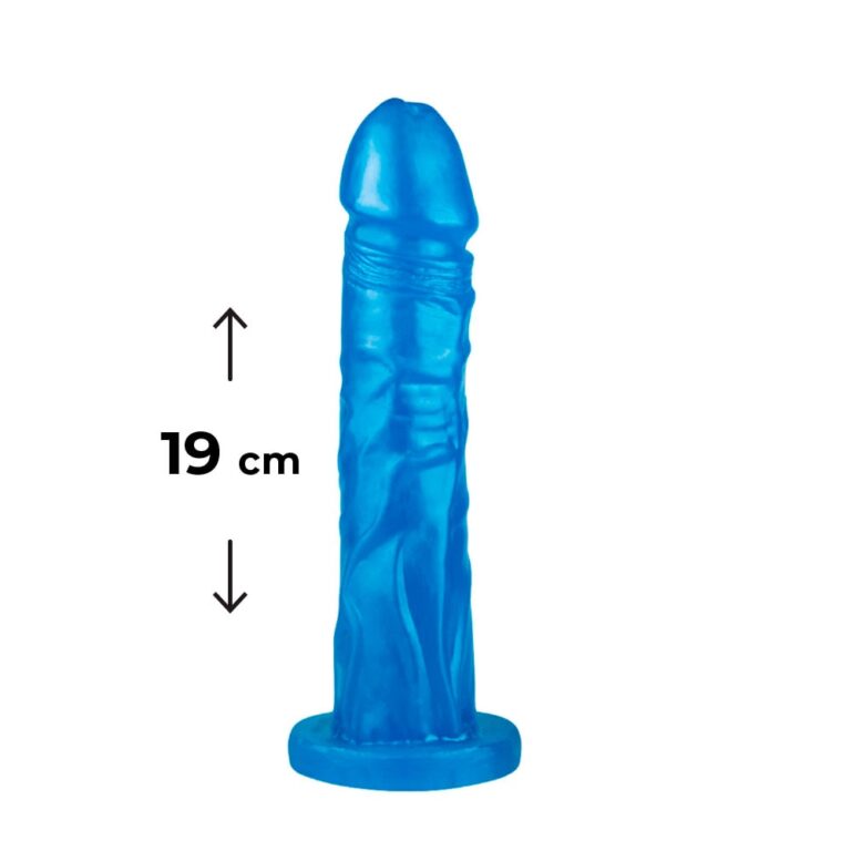 Pênis Grande 19cm x 3,8cm Colorido Azul