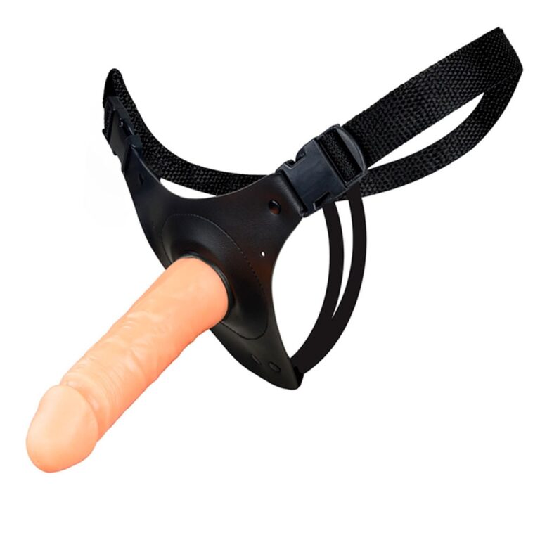 Cinta Peniana Grande 18cm x 3,8cm com Pênis Bege