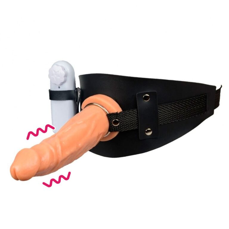 Cinta Peniana de Coxa 16cm x 3,4cm com Vibro Bege