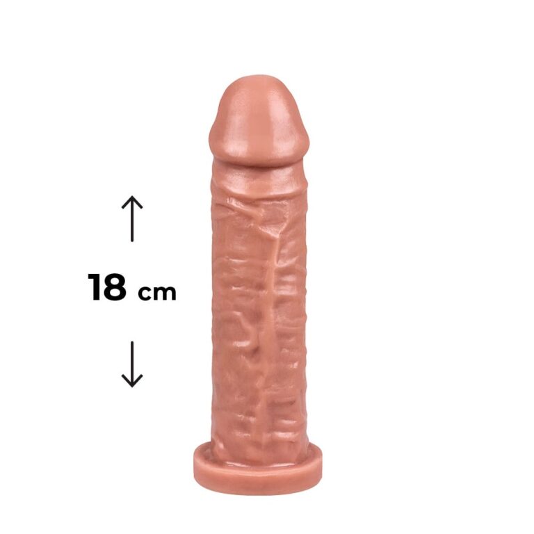Pênis Grande 18cm x 4,5cm Bege