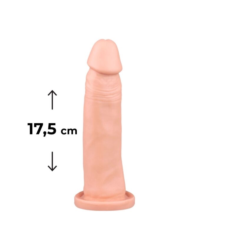 Pênis Médio 17,5cm x 4,5cm Bege