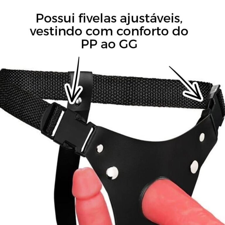 Cinta Peniana Dupla 2 Pênis 17cm x 4cm e 14cm x 3,5cm Rosada - Imagem 11