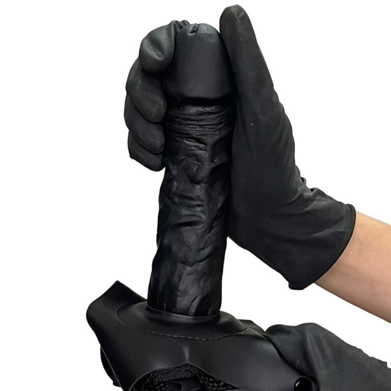 Cinta Peniana que Ejacula 16,5cm x 3,6cm com Pênis Preto - Imagem 13