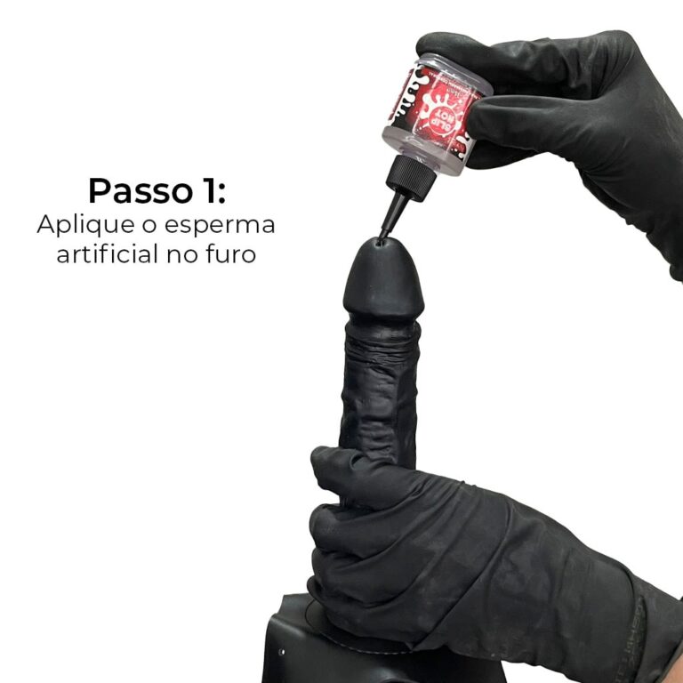 Cinta Peniana que Ejacula 19cm x 3,8cm com Pênis Preto - Imagem 8