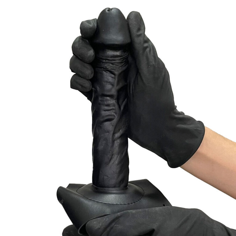 Cinta Peniana que Ejacula 19cm x 3,8cm com Pênis Preto - Imagem 11