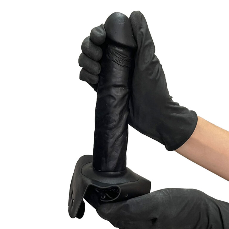Cinta Peniana que Ejacula 19cm x 3,8cm com Pênis Preto - Imagem 12