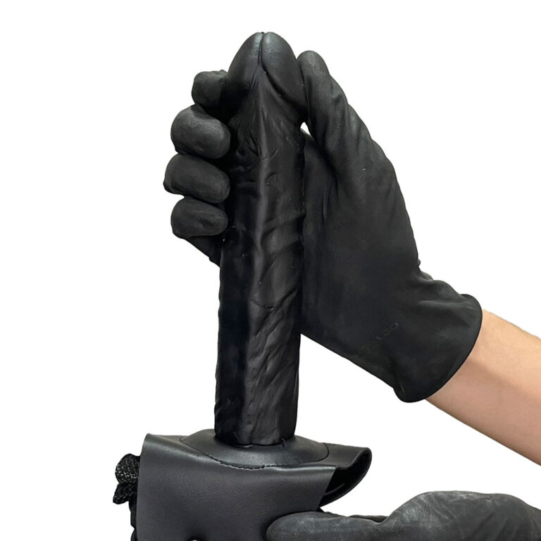 Cinta Peniana que Ejacula 19cm x 3,8cm com Pênis Preto - Imagem 13