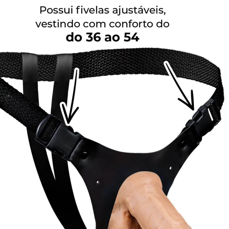 Cinta Peniana que Ejacula 16cm x 4cm com Pênis Bege com Escroto - Imagem 18