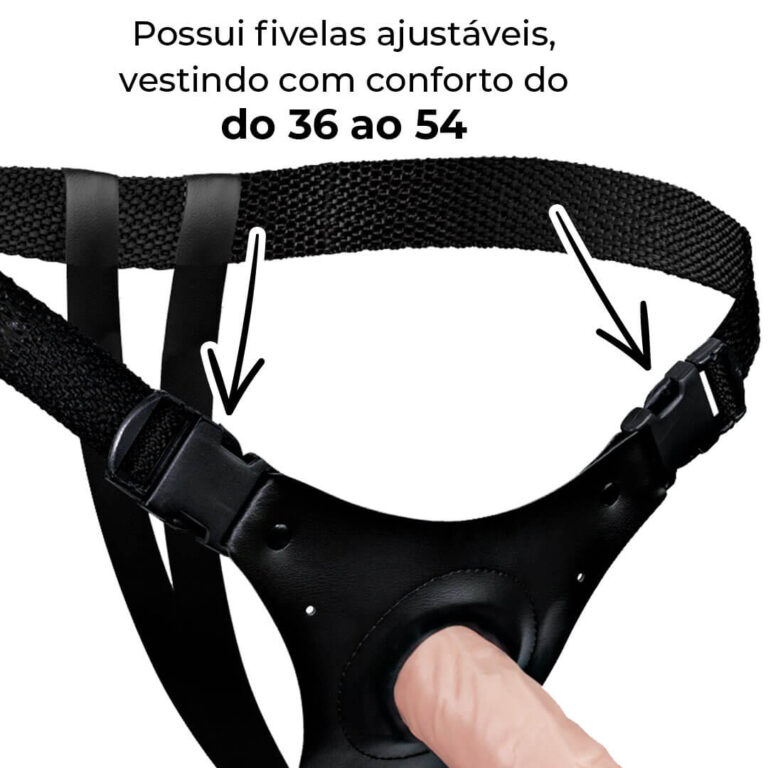 Cinta Peniana que Ejacula 19cm x 3,8cm com Pênis Bege - Imagem 16