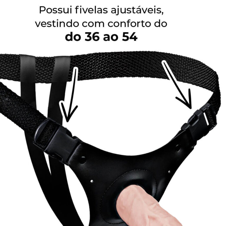 Cinta Peniana que Ejacula 16,5cm x 3,6cm com Pênis Bege - Imagem 17