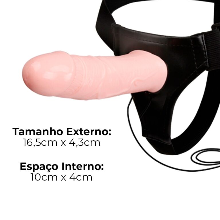Capa Peniana OCA com Cinta 16,5cm x 4,3cm Bege com Vibro (Semi Rígida) - Imagem 3