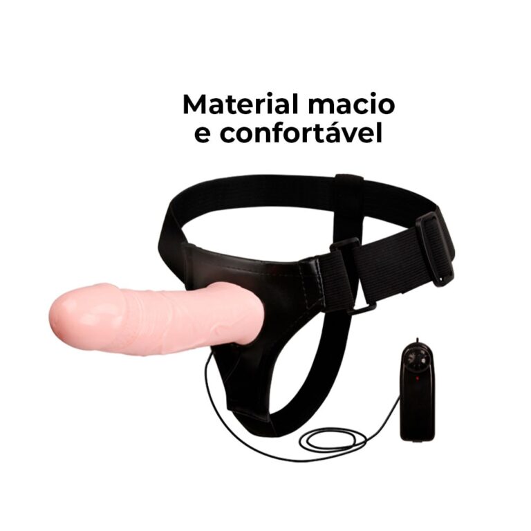 Capa Peniana OCA com Cinta 16,5cm x 4,3cm Bege com Vibro (Semi Rígida) - Imagem 15