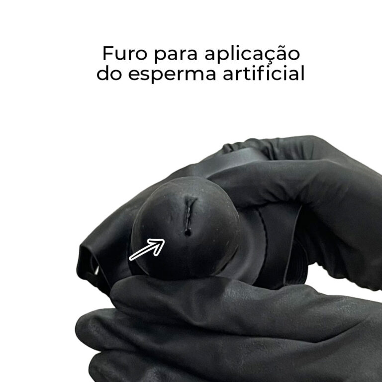 Cinta Peniana que Ejacula 16,5cm x 3,6cm com Pênis Preto - Imagem 5